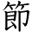 kanji character 'node' (hand written)