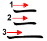 kanji character 'three' with stroke order
