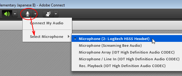 select microphone